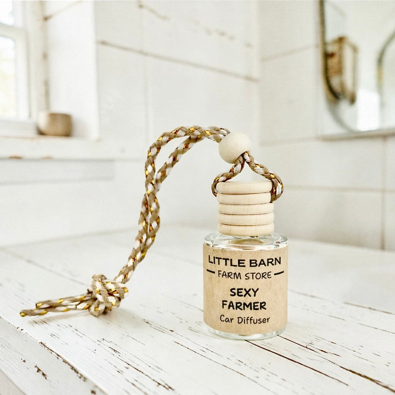 Sexy Farmer Car Diffuser - Geranium, Mahogany & Oak