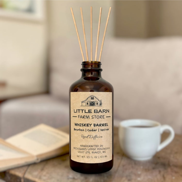 Whiskey Barrel Reed Diffuser - Bourbon, Cedar & Vetiver