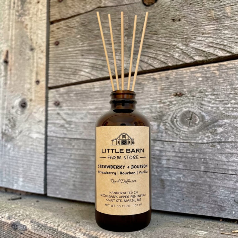 Strawberry + Bourbon Reed Diffuser - Strawberry, Bourbon & Vanilla
