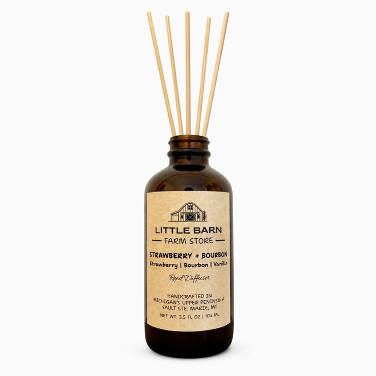 Strawberry + Bourbon Reed Diffuser - Strawberry, Bourbon & Vanilla