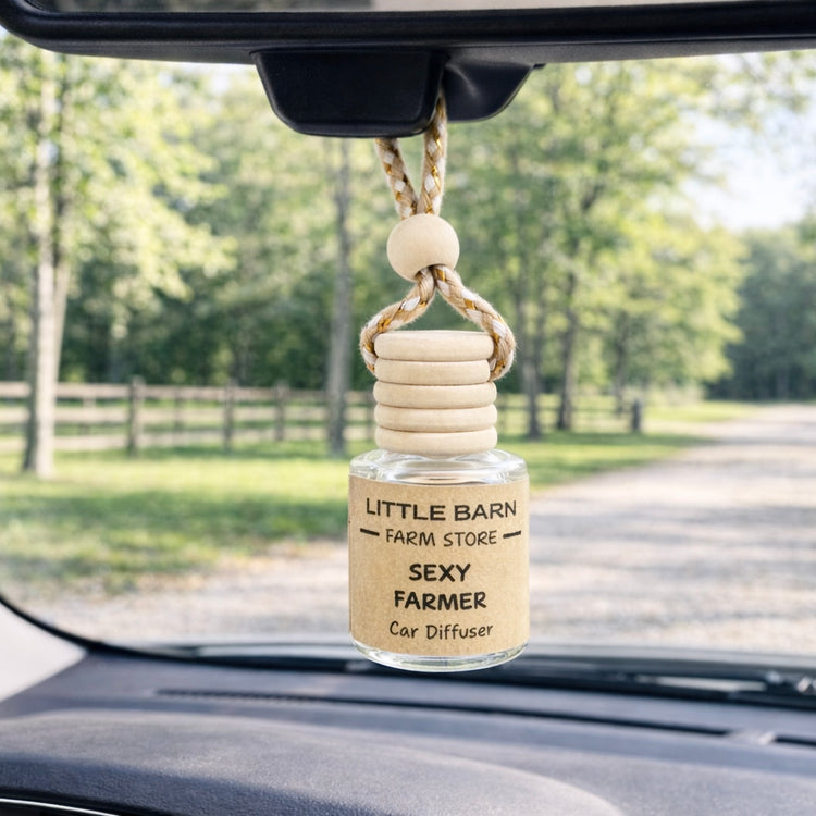 Sexy Farmer Car Diffuser - Geranium, Mahogany & Oak