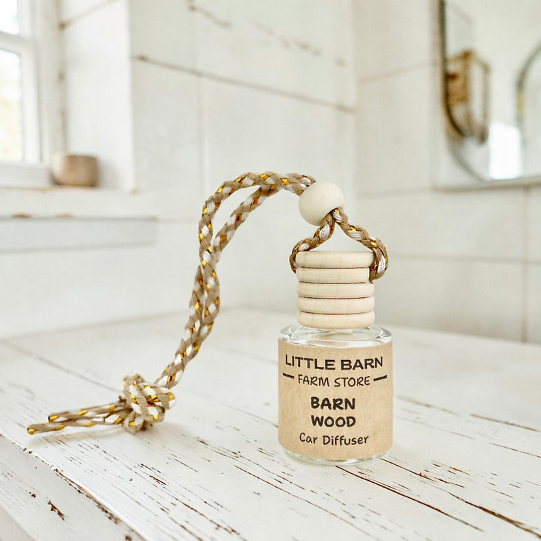 Barn Wood Car Diffuser - Cedar, Sandalwood & Amber