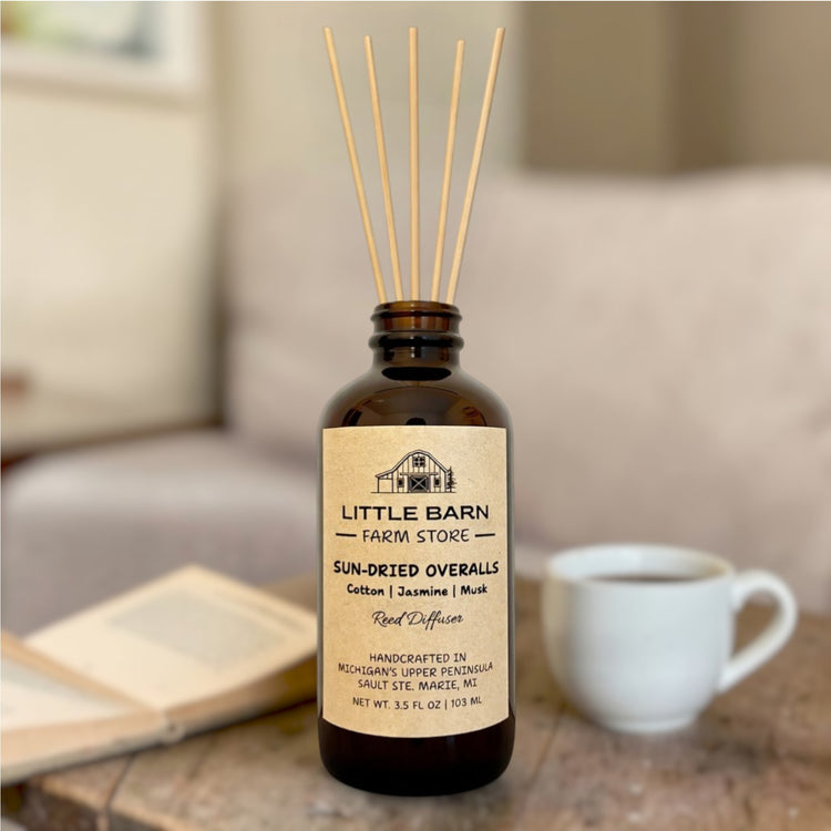 Sun-Dried Overalls Reed Diffuser - Cotton, Jasmine & Musk